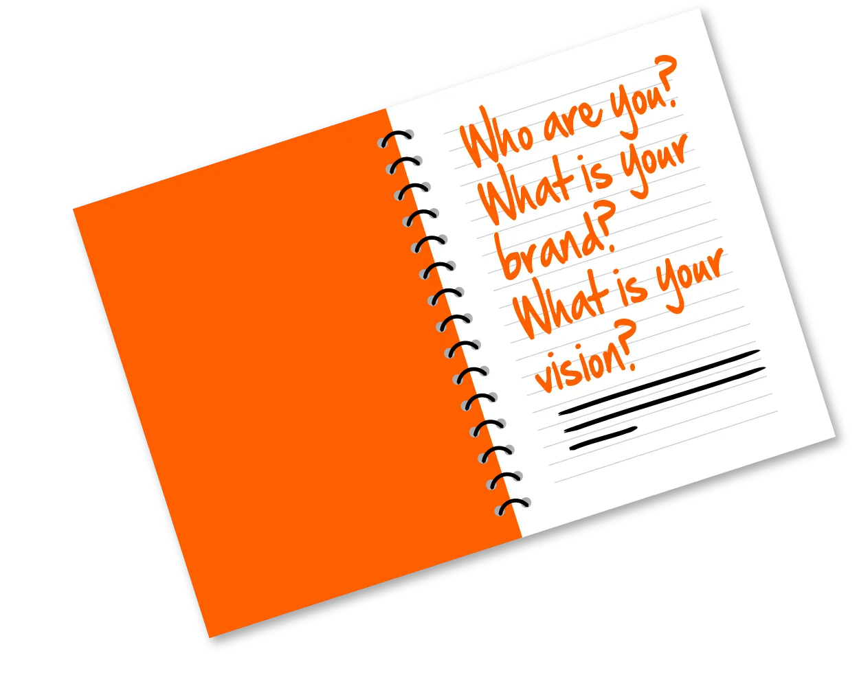 Notepad with notes